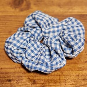 3 for 20** Brand new Blue Gingham scrunchie - Picnic handmade